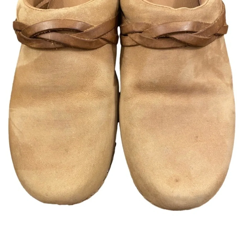 L.L. BEAN Leather Clogs/Mules Leather Braid Tan Suede Women Size 40 (8.5) - Picture 8 of 15